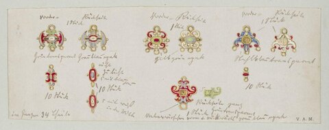 Vintage Hand-drawn Jewelry Design Sketches