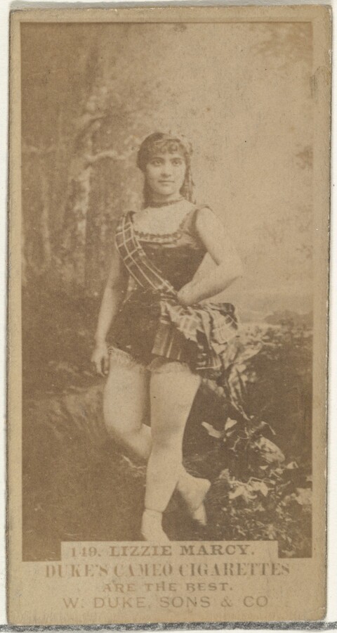 Vintage Cigarette Card of Lizzie Marcy
