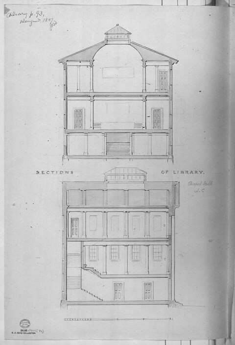 1847 Library Section Architectural Drawings