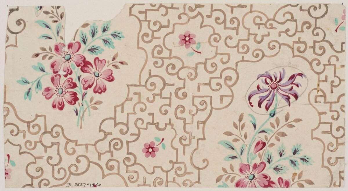Vintage Floral Textile Pattern Design