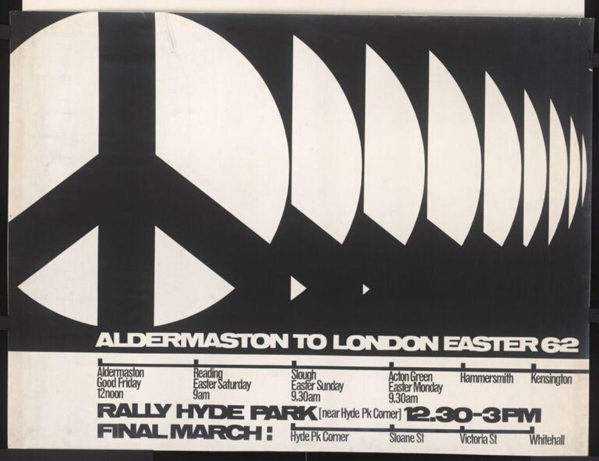 1962 Aldermaston to London Peace March Poster