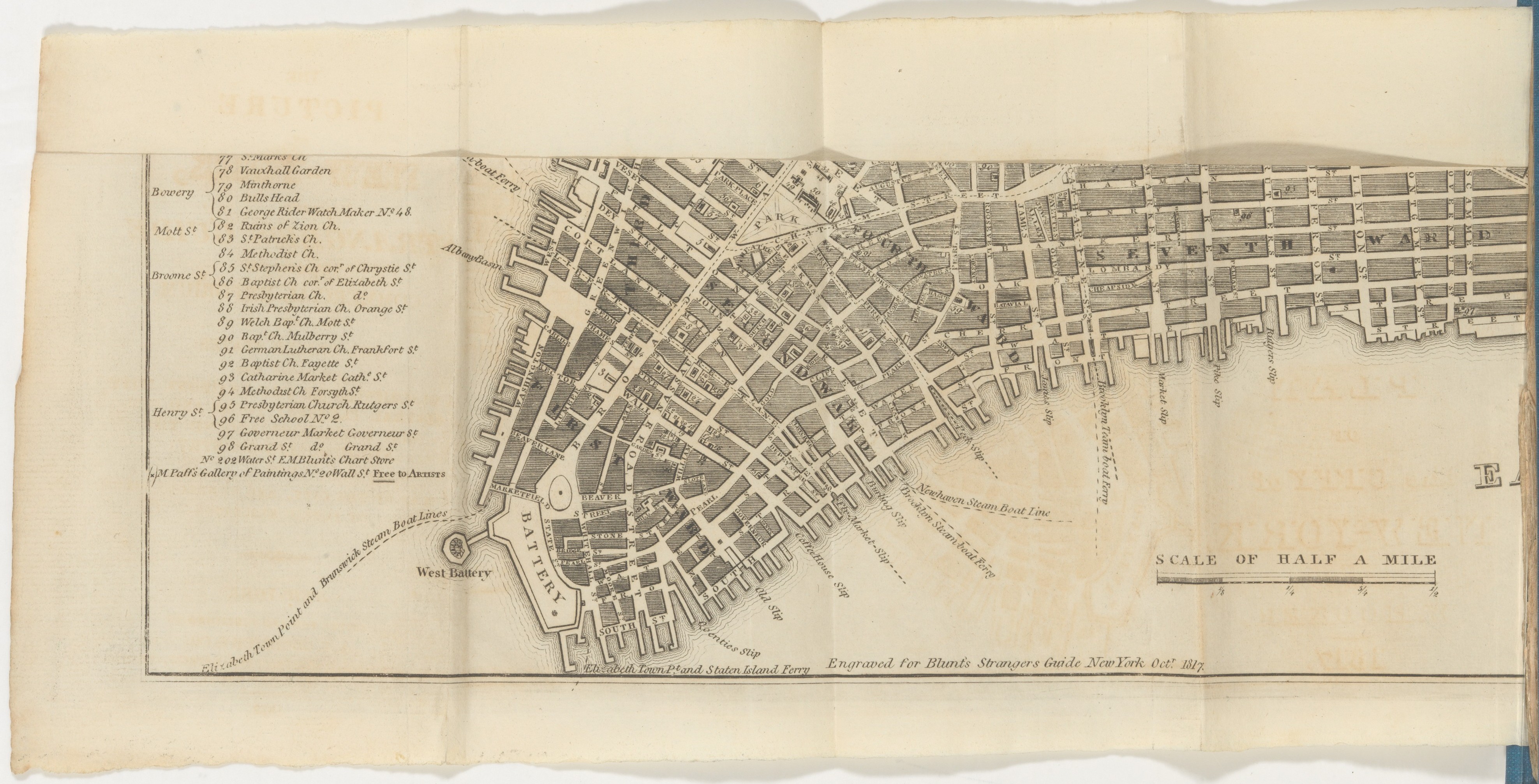 1817 Old Map of Lower New York — Maps