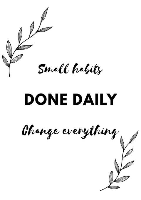 Small Habits Done Daily Motivational Quote