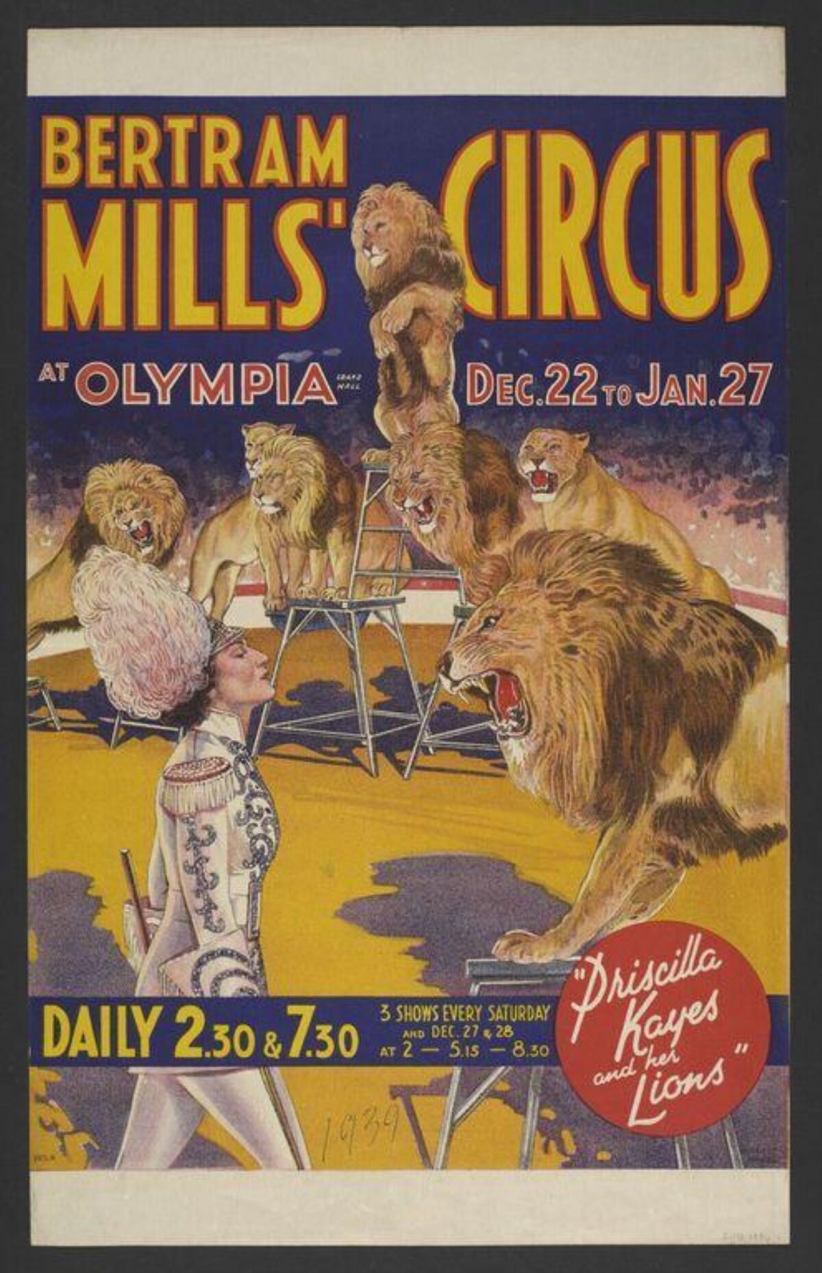 Vintage Bertram Mills' Circus Poster