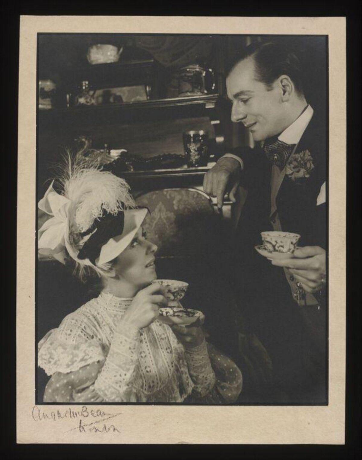 Vintage Tea Time Couple Portrait