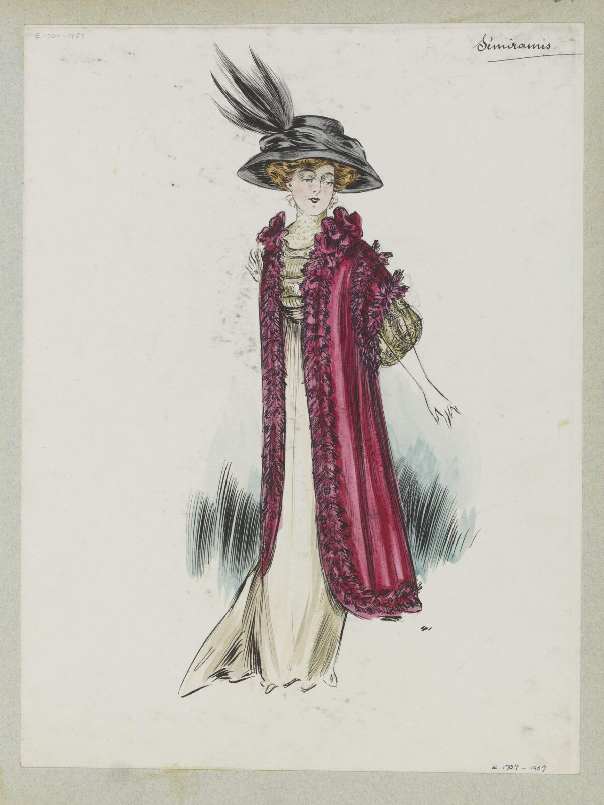 Semiramis Edwardian Fashion Sketch