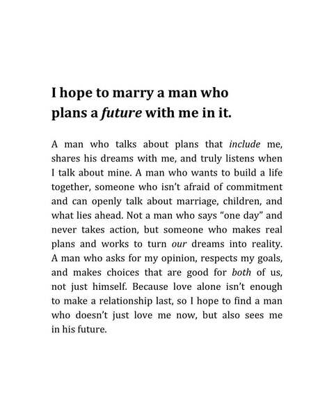 Quote on Marrying a Man With Shared Future