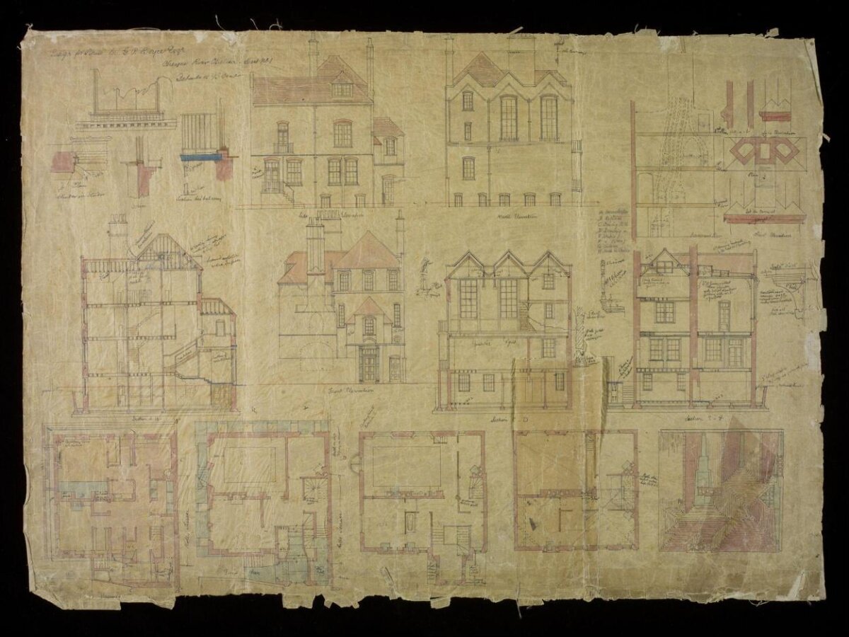 Antique House Architectural Drawing