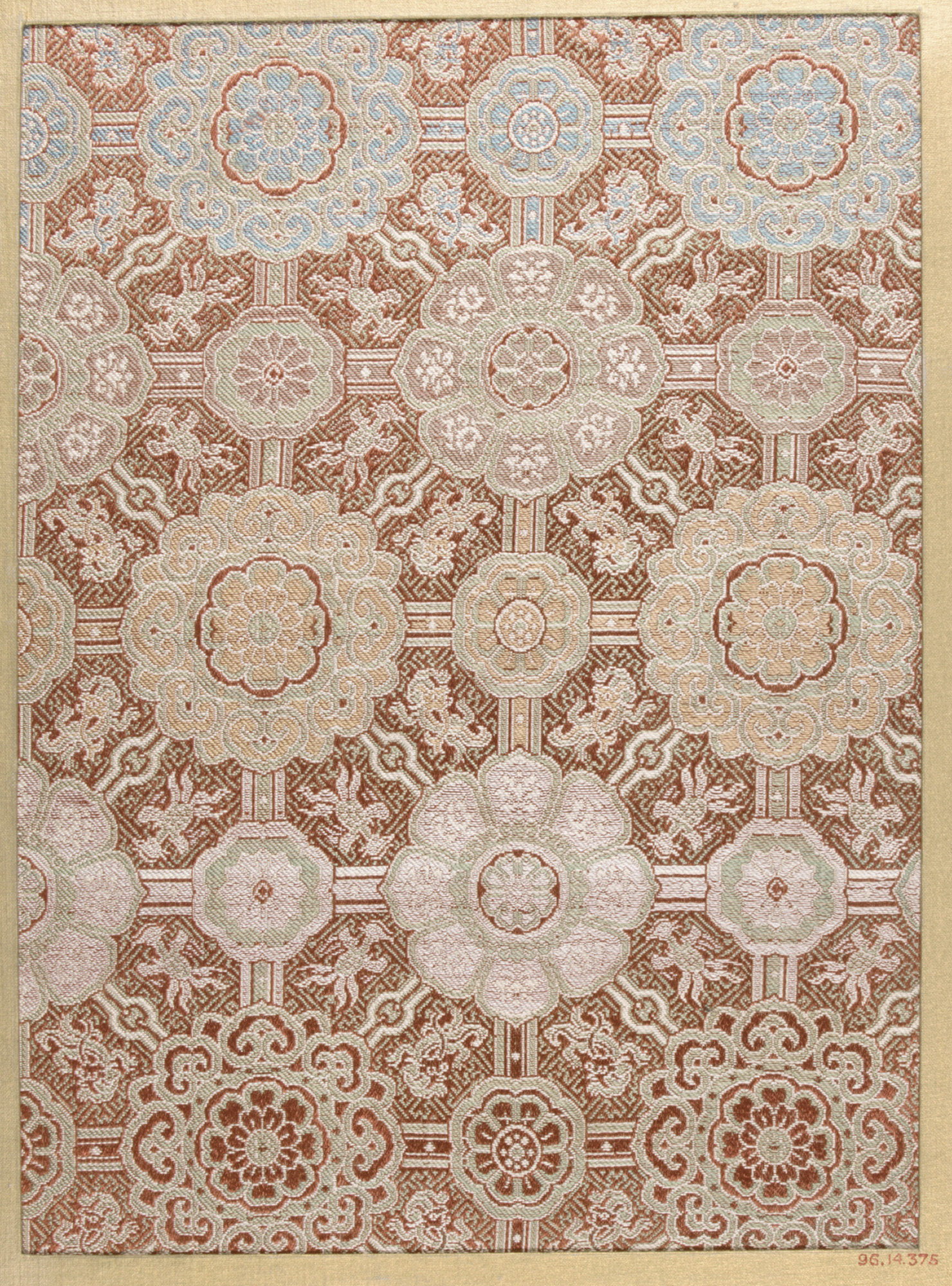 Traditional Floral Brocade Textile